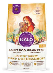 Halo Grain Free Natural Dry Dog Food Healthy Weight Turkey Turkey Liver Duck Recipe