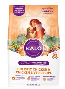 Halo Natural Dry Dog Food Small Breed Chicken Chicken Liver Recipe