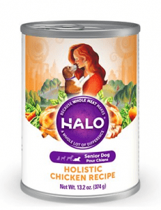 Halo Natural Wet Dog Food Senior Chicken Recipe 1