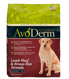 AvoDerm Natural Lamb Meal Brown Rice Formula Adult Dry Dog Food